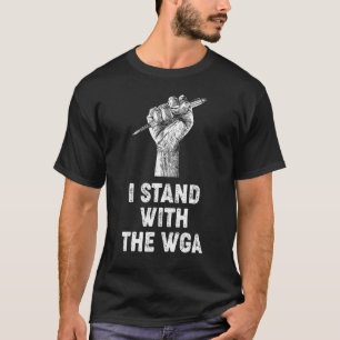 Ich stehe mit der WGA Writers Guild of America WGA T-Shirt