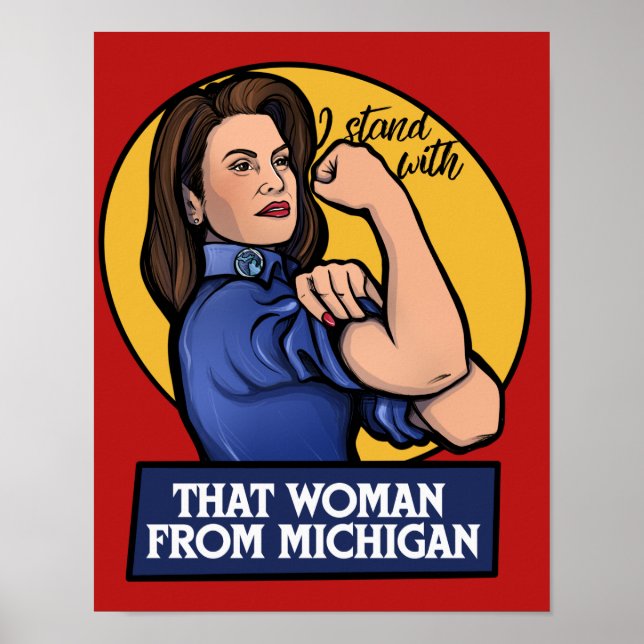 Ich stehe mit dieser Frau aus Michigan da Poster (Vorne)