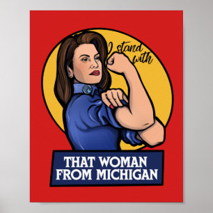 Ich stehe mit dieser Frau aus Michigan da Poster