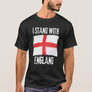 Ich stehe mit englischer Flagge T-Shirt