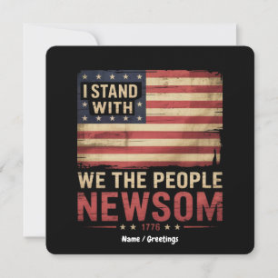 Ich stehe mit Gavin Newsom, dem Unterstützer von G Einladung