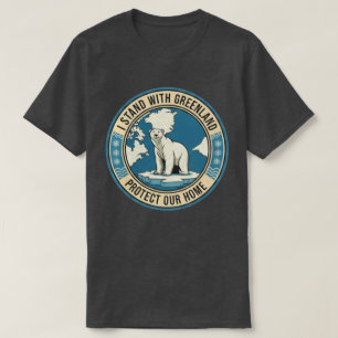 Ich stehe mit Grönland Eisbär T-Shirt