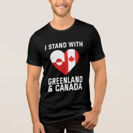 Ich stehe mit Grönland und Kanada Tri-Blend Shirt