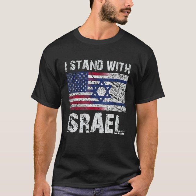 Ich stehe mit Israel - bete für Israel - die USA u T-Shirt (Vorderseite)
