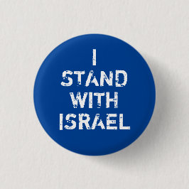 Ich stehe mit Israel blauer weißer Not leidender T Button