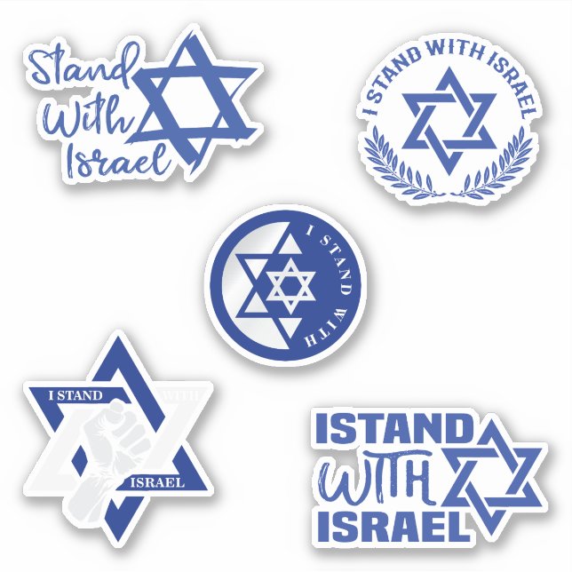Ich stehe mit Israel Collection Vinyl Sticker (Vorderseite)