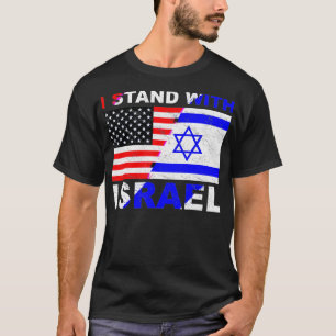 Ich stehe mit Israel, dem israelischen palästinens T-Shirt
