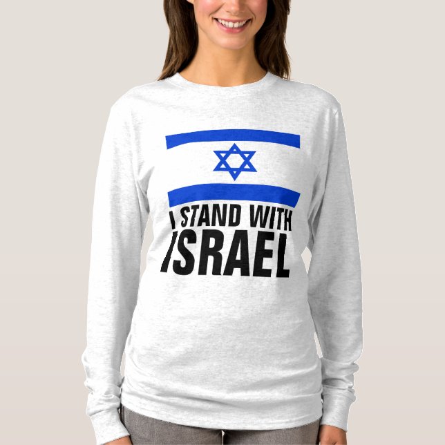ICH STEHE MIT ISRAEL, DEN PRO-ISRAEL-ZIONISTISCHEN T-Shirt (Vorderseite)