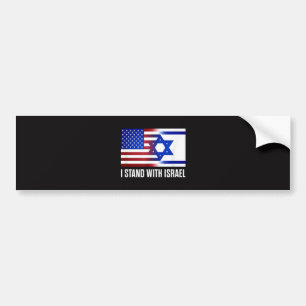 Ich stehe mit Israel patriotisch Autoaufkleber