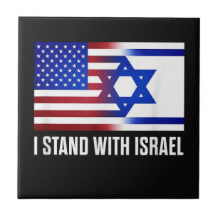 Ich stehe mit Israel patriotisch Fliese