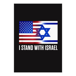 Ich stehe mit Israel patriotisch Fotodruck