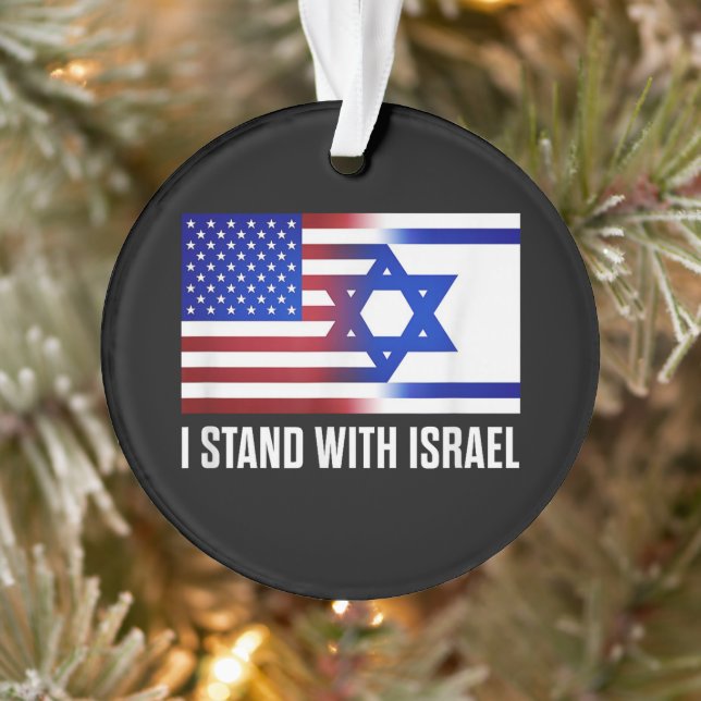Ich stehe mit Israel patriotisch Ornament (Baum)