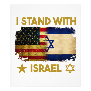 Ich stehe mit Israel Shirt da, das ich mit Israel  Fotodruck