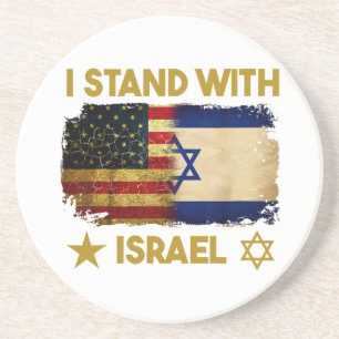 Ich stehe mit Israel-Shirt Ich stehe mit Israel Am Getränkeuntersetzer