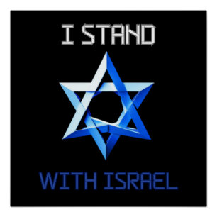 Ich stehe mit Israel, unterstütze Israel, Freiheit Poster