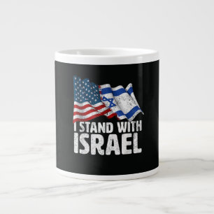 Ich stehe mit Israel USA Amerikanische Flagge Jumbo-Tasse