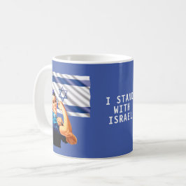 Ich stehe mit Israel Vintag Rosie & Flag Kaffeetasse