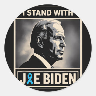 Ich stehe mit Joe Biden Runder Aufkleber
