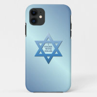 Ich stehe mit jüdischem Davidsstern Israels Auf