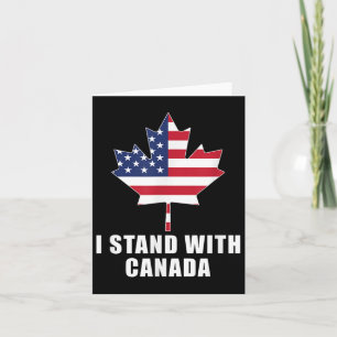 Ich stehe mit Kanada Amerika kanadische US-Flagge Karte
