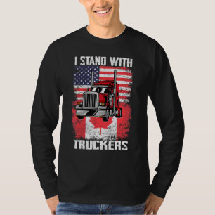 Ich stehe mit LKW-Fahrer-Freiheitsverbund T-Shirt