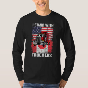 Ich stehe mit LKW-Fahrer-Freiheitsverbund T-Shirt