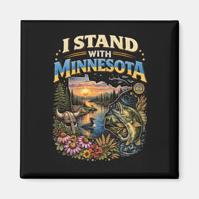 Ich stehe mit Minnesota Magnet (Vorne)