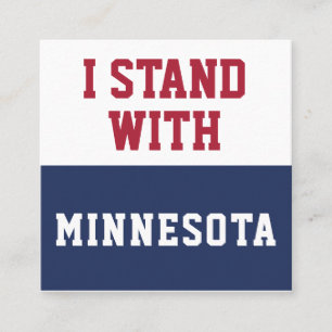 Ich stehe mit Minnesota Quadratische Visitenkarte