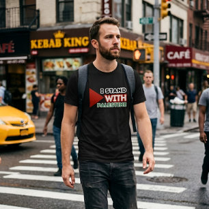ICH STEHE MIT PALESTINE Black T-Shirt