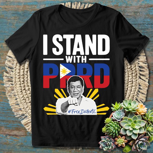 Ich stehe mit PRRD Pinoy Pride Resistance - Dutert T-Shirt (Von Creator hochgeladen)