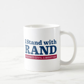 Ich stehe mit Rand Kaffeetasse