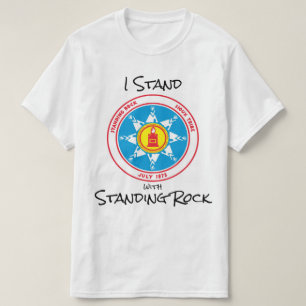 Ich stehe mit stehendem Felsen T-Shirt