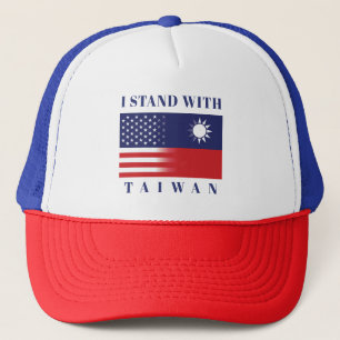 Ich stehe mit Taiwan Truckerkappe