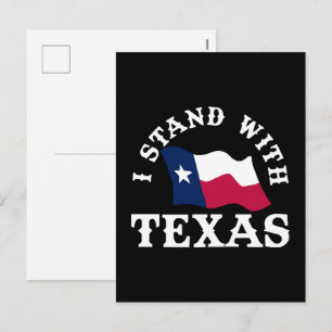 Ich stehe mit Texas Feiertagspostkarte