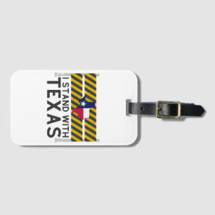 Ich stehe mit Texas Gepäckanhänger