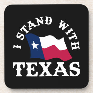 Ich stehe mit Texas Getränkeuntersetzer