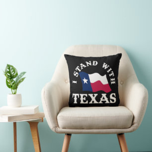 Ich stehe mit Texas Kissen