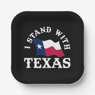 Ich stehe mit Texas Pappteller
