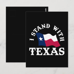 Ich stehe mit Texas Postkarte
