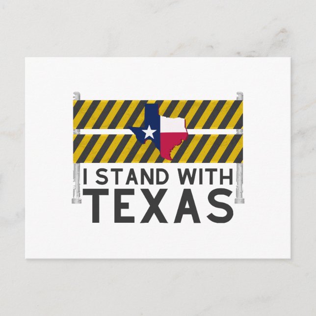 Ich stehe mit Texas Postkarte (Vorderseite)