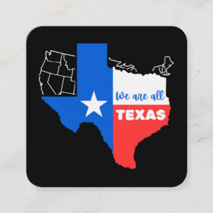 Ich stehe mit Texas Quadratische Visitenkarte