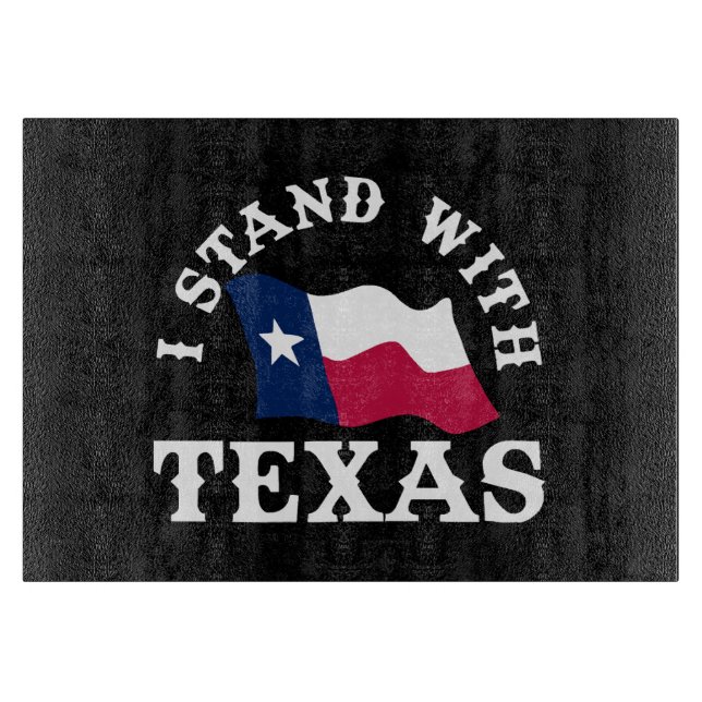 Ich stehe mit Texas Schneidebrett (Vorderseite)