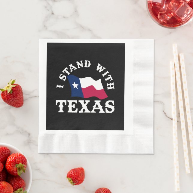 Ich stehe mit Texas Serviette (Beispiel)