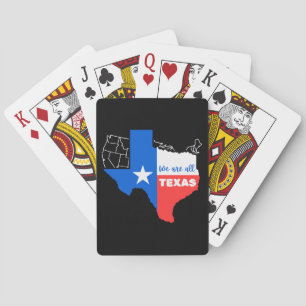 Ich stehe mit Texas Spielkarten
