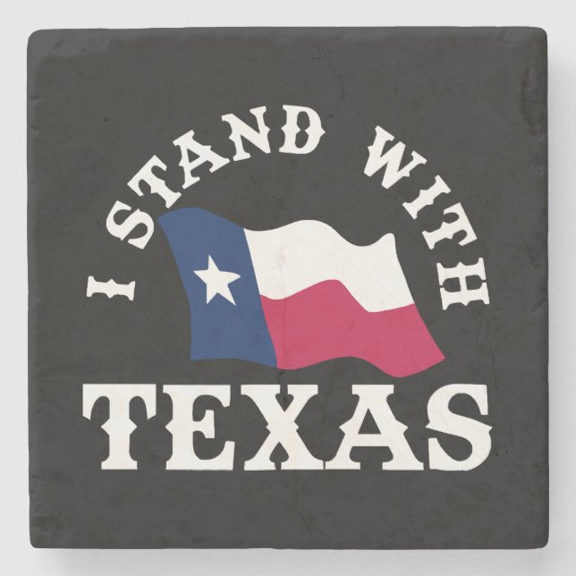 Ich stehe mit Texas Steinuntersetzer (Vorderseite)
