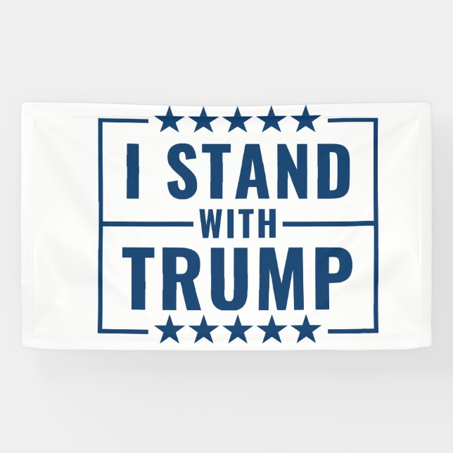 Ich stehe mit Trump 2024 Banner (Horizontal)