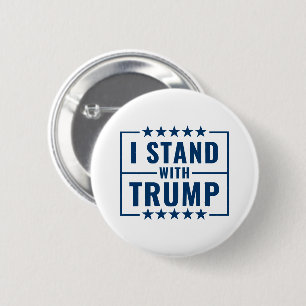 Ich stehe mit Trump 2024-Zeichen Button