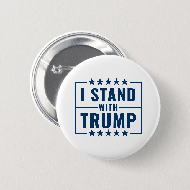 Ich stehe mit Trump 2024-Zeichen Button (Vorne & Hinten)