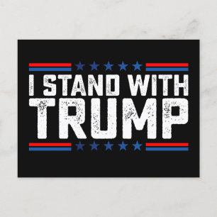 Ich stehe mit Trump Präsidentschaftswahl Vintage Postkarte
