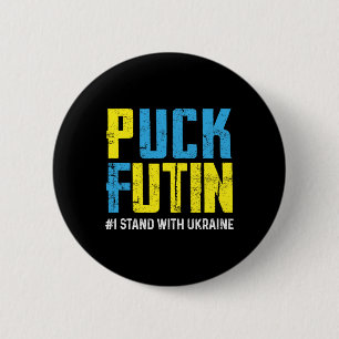 Ich stehe mit Ukaine Stop Putin Ukraine Ukrainisch Button